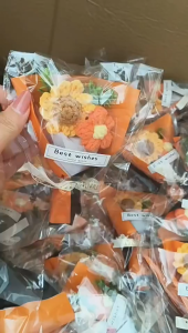 SG Specool® Handmade Crochet Mini Flower Bouquet Teachers Day Gifts for Lovers Friends Elder Knitted Artificial Flower