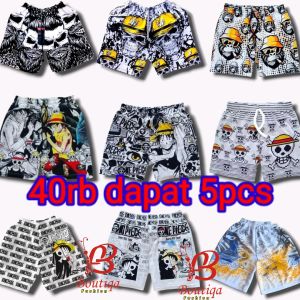 [40rb dpt 5pcs] Celana Pendek Kolor Boxer Pria Wanita anak anak Karakter Motif Anime Terlaris Termurah
