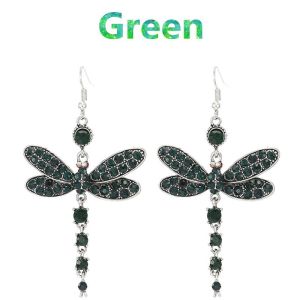 Fashion Classic Personality Lady Stonego Multi Colors Dragonfly Shaped Earring