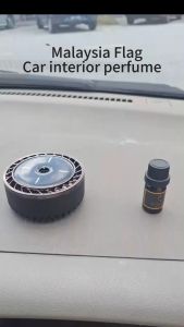 Solar powered Malaysia Flag car interior perfume car aromatherapy Malaysian flag model perfume diffuser