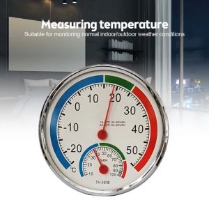 Analog Thermometer Hygrometer Temperature Humidity Pengukur Suhu dan Kelembaban - Anymeter Seri TH101B - White