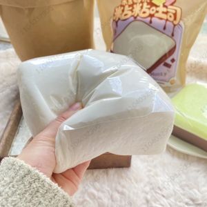 Hot Toys | Thick Square Milk Rice Cake Squishy Slow Rising Milk Cake Bread Slow Rebound Fidget Toy Anti Stress Release Hand Relax Toy