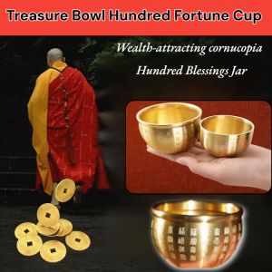 Wealth-Attracting Cornucopia Fortune Cup Bowl And Hundred Blessings Jar Decoration Accessories