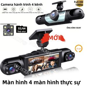 Camera Hành Trình Ô Tô 4Lens 360 Độ Ghi Hình 1080P 3/4 Kênh Camera Trước Phải Trái Sau Tùy Chọn Có Chức Năng Ghi Hình Vòng Lặp