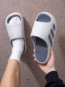 Mens Summer Thick Bottom Slip-On Shoes Indoor Home Anti-Slip No Odor Outdoor Wear EVA Material Comfortable Flat Sandals