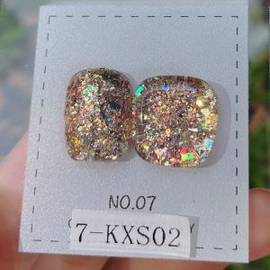 Sparkling Platinum Bright Shiny Fragile Silver Champagne Large Bright Pieces Laser Powder Nail Art Decorations Glitter Bits