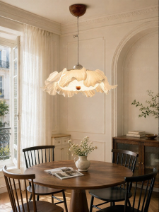 FANCY LAMP CLUB | Modern French Cream Style Eye-Protection Dining Chandelier
