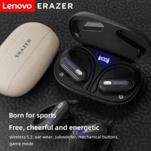 Lenovo Erazer หูฟังไร้สาย XT60PRO เล่นกีฬาหูฟังบลูทูธหูฟัง Lenovo หูฟังลดเสียงรบกวนหูฟังพร้อมที่เกี่ยวหูไมโครโฟน