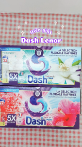 [Hàng Pháp] Viên giặt xả nước hoa dash & lenor 2 in 1 mẫu mới