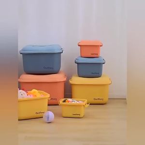 FEIZHUXIANSEN | Hộp Đựng Đồ Chơi Trẻ Em Có Bánh Xe Giỏ Đựng Nhựa Di Động Dùng Ngoài Trời