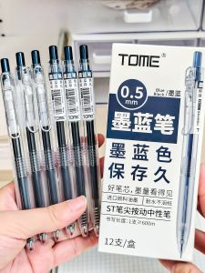 Tome Neutral Pen Red Ink Blue ST Head Click Type for Students Exam Practice Business Office Use Doctor Prescription Writing