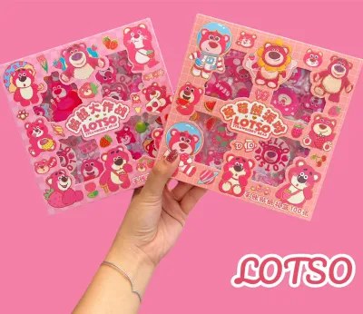 Sticker Stiker Anak Anak Viral Motif Lotso Bear Isi 100 Pcs