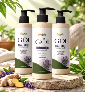 Dầu Gội Thảo Dược Imbio 400ml – Làm Sạch Dầu Thừa Chăm Sóc Tóc Da Đầu | Công Thức Không Silicone