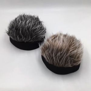 Topi Unik Wig Rambut Cosplay Topi Pria Wanita Rambut Palsu Topi Wig Rambut Korea Pendek Gaya Retro Hip-Hop Topi Wig Pria