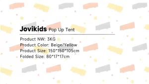 Jovikids Automatic Pop Up Foldable Play Tent with Carry Bag Beach and Camping Waterproof Pop Up Tent Kids Playhouse For Indoor and Outdoor Activity
