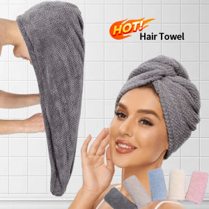 Soft Absorbent Hair Drying Cap Pineapple Texture Hair Towel Wrap Lint-Free Reusable Microfiber Dry Hair Cap for Women