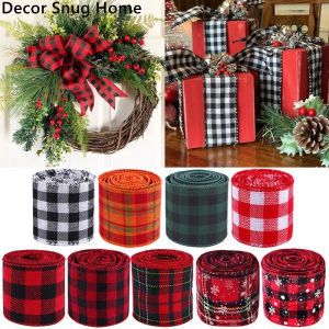 【Free Shipping】6M Christmas Ribbons DIY Bowknot Ribbon for Christmas Tree Decoration Gift Package Ribbon