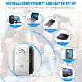 DFA WiFi Repeater Wireless Signal Amplifier 300mbps 2.4G Powerful Repeater with Ethernet Port Compatible with All Internet Boxes. 