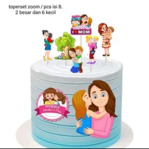 toper tusuk karakter SELAMAT HARI IBU / hiasan kue ulang tahun / cake dekorasi