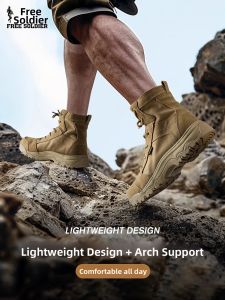 Free Soldier | Tactical Outdoor Mens Boots for Spring and Autumn