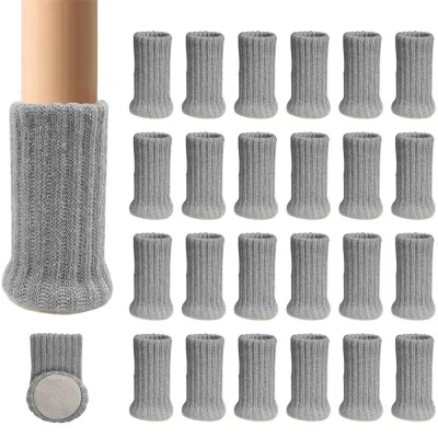 I know 24PCS Chair Leg Socks High Elastic Chair Leg Floor Protectors with Anti-Slip PadsThick Chair Leg Caps Furniture Pads Covers Set