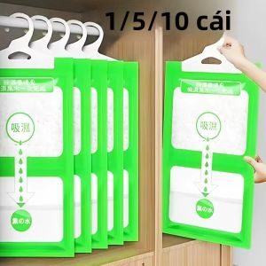 1/5/10 Chiếc Túi Treo Hút Ẩm Cho Tủ Quần Áo Tủ Quần Áo Hút Ẩm Chống Nấm Mốc Trong Nhà Túi Khô Chống Ẩm Chất Hút Ẩm