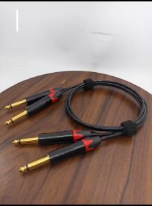 Satu Set Kabel Audio Akai Mono to Akai Mono & SPLAudio cm1000 Warna Hitam