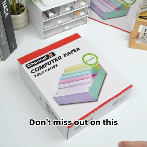 Carbonless Continuous Form Paper 2/3/4 Ply Half Sheet 9.5" x 5.5" Perforated Colored Paper White/Pink/Blue/Yellow 1000 Sheets - MIGHTY GLOBAL