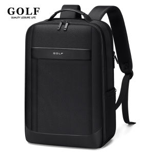 กระเป๋าธุรกิจกระเป๋าเป้สะพายหลังผู้ชายกอล์ฟสำหรับทำงานกระเป๋าเป้ใส่แล็ปท็อปขนาด16นิ้วพร้อมช่องกันกระแทกขนาด13.3นิ้วแท็บเล็ตผู้ชายสำนักงานกันน้ำกระเป๋าเป้สะพายหลังสีดำ