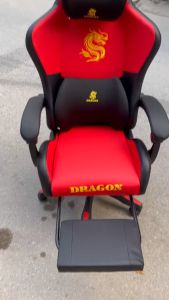 Ghế chơi game Dragon F1 Ghế gaming ghế xoay văn phòng Ghế Công Thái học - Kê chân xoay nâng hạ ngả Tặng 2 gối cao su non
