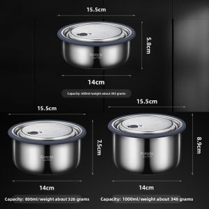 Korade | Food-Grade Stainless Steel Sealed Leakproof Round Food Container