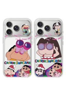 Cute Crayon Shinchan Silicone Transparent Mobile Phone Case for iPhone 17 pro Max Cartoon 15 pro Simple 13 Anime 12 Couple Apple 16 pro Max