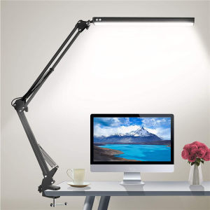 Eye Protection LED Desk Lamp Long Arm Foldable for Dormitory Bedside Bedroom Reading Studying Work Design Manicure Clip-On Lamp