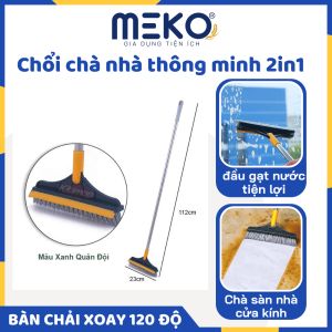 Chổi chà nhà thông minh 2in1 cây chà sàn nhà tắm đa năng - Cây lau nhà thông minh bàn chải xoay 120 độ - Lazada