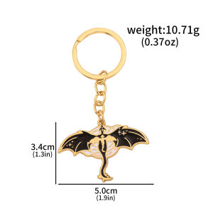 Trending Basgiath War College Fourth Wing Black Dragon Keychain Pendant Car Key Chain Jewelry Men Children Gifts Accessories
