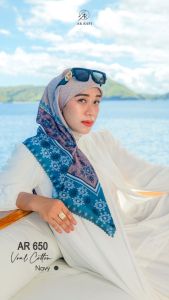 Jilbab hijab kerudung krudung scarf wanita dewasa segi empat motif terbaru new terlaris terkini modern kekinian murah viral 2024 Arrafi AR 650 adem mudah di bentuk cantik bahan voal cantik bayar di tempat COD gratis ongkir