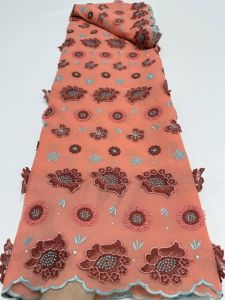 Newest Embroidery Swiss Voile Lace in Switzerland Fine Soft Textured African Cotton Fabric Nigeria Dubai Traditional Garment