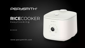 PerySmith Rice Cooker Stainless Steel Inner Pot 24H Timer and Digital Display Family Capacity RC900
