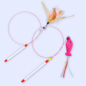 ลวดเหล็กทนทาน Feather Bell หัวเปลี่ยนสําหรับ Teaser Stick สัตว์เลี้ยงของเล่นสําหรับลูกแมว Interactive Self-Entertaining บรรเทาความเบื่อ