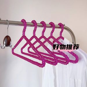 Luxury Purple Crystal Clothes Hanger Anti-Slip Seamless Adult Coat Hook Half-Circular Arc No Puffing Wardrobe Organizer