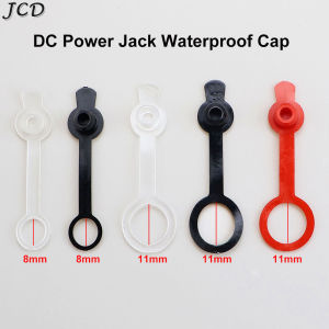 JCD 10-50pcs 8mm 11mm DC Power Socket Waterproof Cap 5.5*2.1 5.5*2.5MM 5.5x2.1m 5.5x2.5mmFemale Jack Dustproof Cover