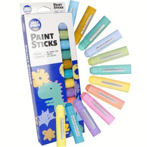 Macaron 12 Color Quick Drying Crayon with Soft and Stackable Color Coverage High 90 Second Drying Time