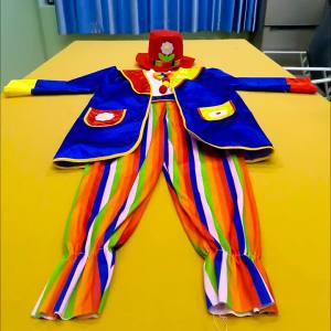 Boys Girls Carnival Disguise Joker Cosplay Costume Jumpsuits Clown Party Stage Performance Dress No Wig Shoes