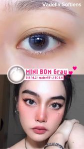 Softlens Mini Bom Grey Dia. 14.2mm Normal & Minus ( -0.50 s/d -10.00 ) Soflens Bisa Beda Minus Natural By Kitty Kawaii