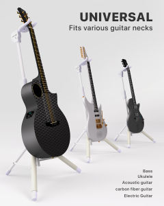 ขาตั้งกีต้าร์ล็อคอัตโนมัติแบบ Enya-เหล็กทนทานความจุ33lbsฐานกันลื่น ° 360และป้องกันการเกิดสนิมทางทหาร | ตั้งค่า3วินาทีพับได้สำหรับเวที/ท่องเที่ยว/สตูดิโอ