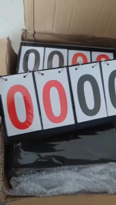 36.5 × 16.5 cm Portable Manual Scoreboard 4 Digit Score Keeper For Volleyball Basketball Table Tennis Match Use