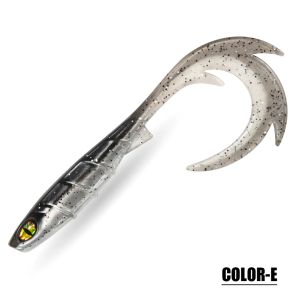 Spinpoler Fireflow Soft Bait Fishing Lure Long Curl Tail With Eye 9.5cm Silicone Fake Fish Bass Pike Sea Freshwater Saltwater