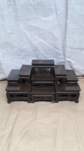 PHRAE WOOD  โต๊ะหมู่บูชาไม้สักแท้ หมู่ 9 หน้า 4 (ตัวลูก) สีโอ๊ค กว้าง 30 ซม. ยาว 60 ซม. สูง 26 ซม.