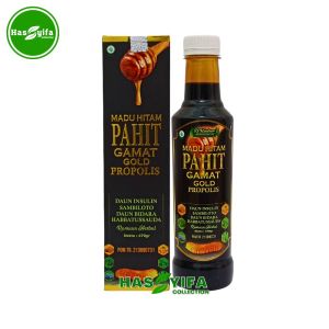 Madu Hitam Pahit Gamat Gold Propolis El Kautsar 470gram