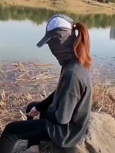 หมวกเดินป่า หมวกเบสบอล หมวกกันแดด+ผ้าคลุมหน้า ปิดหน้าถีงคอรอบ พับได้ ถอดแยกชิ้นได้ ใส่ได้หลายแบบ ใส่ได้ทั้งชายหญิง